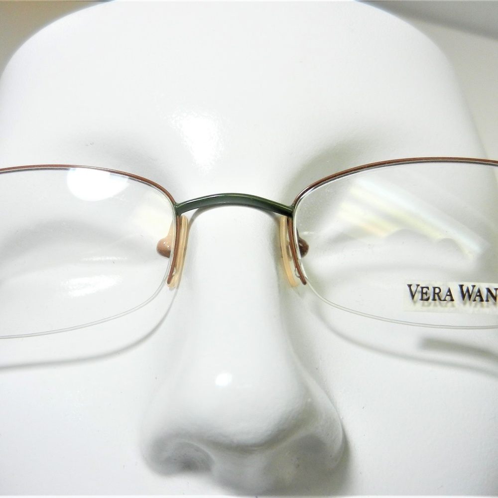 VERA WANG EYEGLASSES MOD. V123 BROWN/GREEN- SEMIRI
